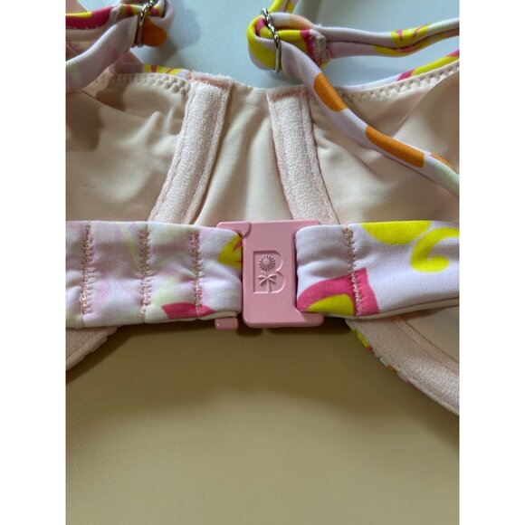 Blackbough Georgia Underwire Bikini Top In Pink Twinkle Floral Print Sz XL NWOT - Picture 7 of 9